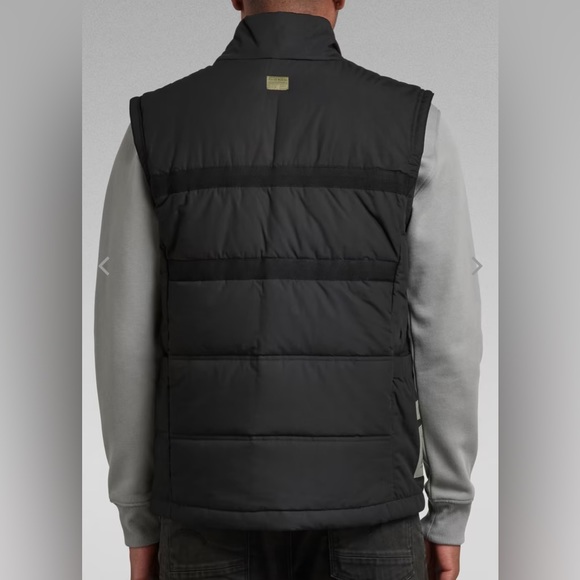 G-STAR RAW ATTAC TAPE QUILTED PADDED VEST (DK BLK / L) - Picture 2 of 8